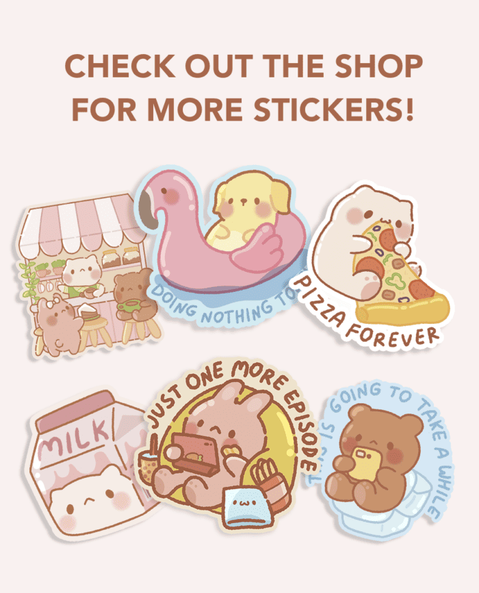 check out more kawaii stickers in the shop - cute kawaii waterproof stickers