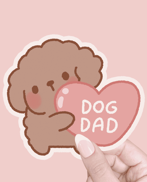dog dad sticker, cute sticker for dog parents, cute sticker for dog fathers