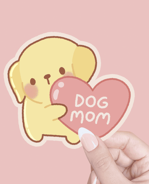 dog mom sticker, cute sticker for dog parents, cute sticker for dog mothers, dog mommy sticker